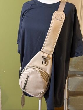 Antik Craft  NWT Vegan Leather Sling Backpack: Sleek Commute & Campus Crossbody